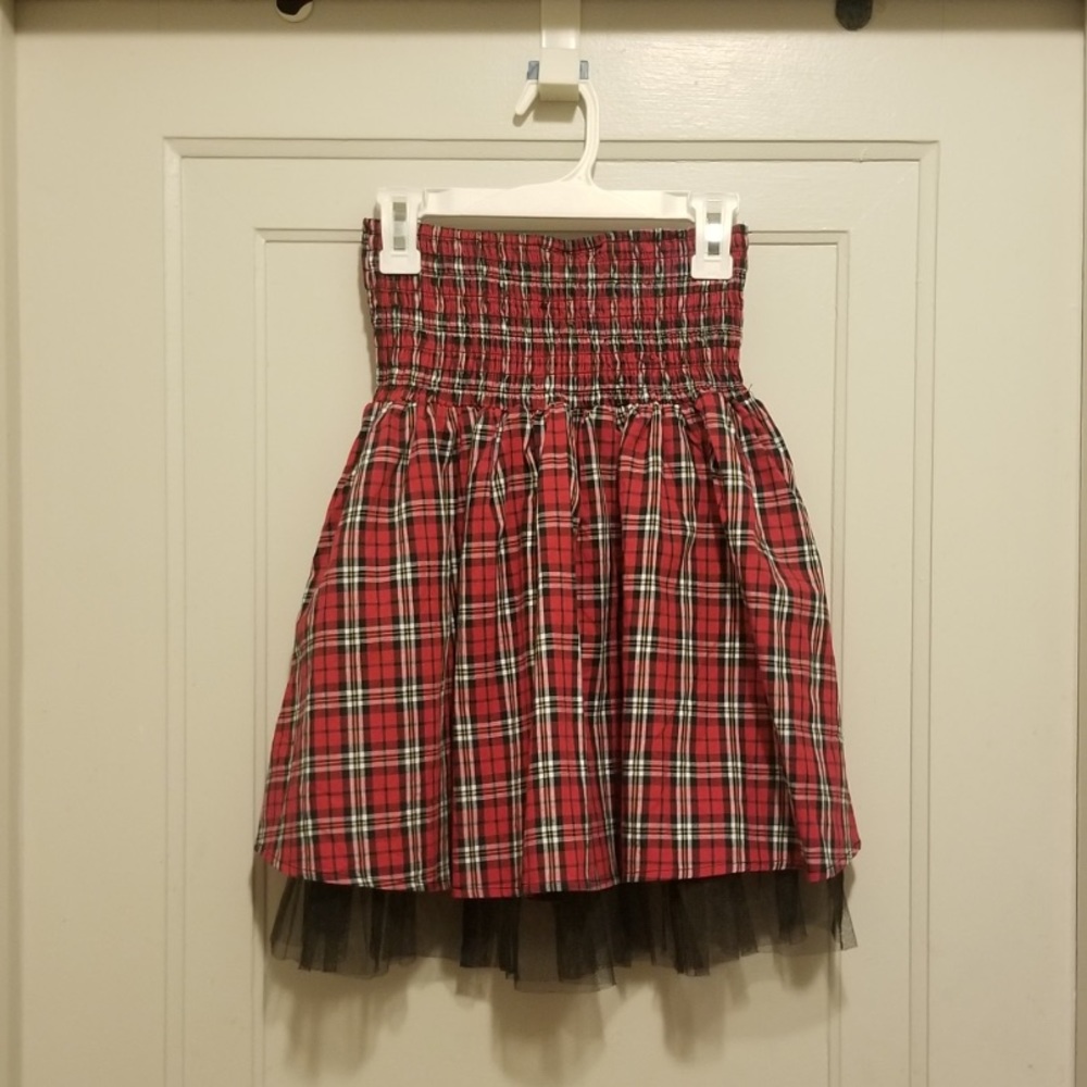 Red Plaid Skirt